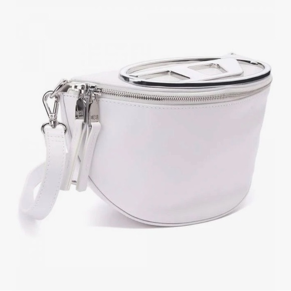 Diesel 1DR Convertible Logo-Plaque Crossbody Saddle Bag - Picture 3 of 9